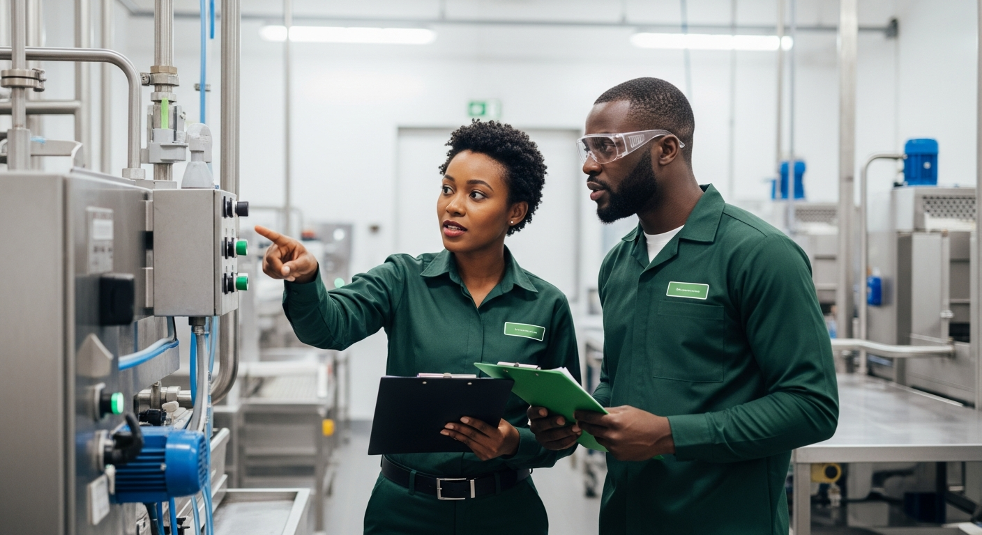 Ecoshield team at food processing facility